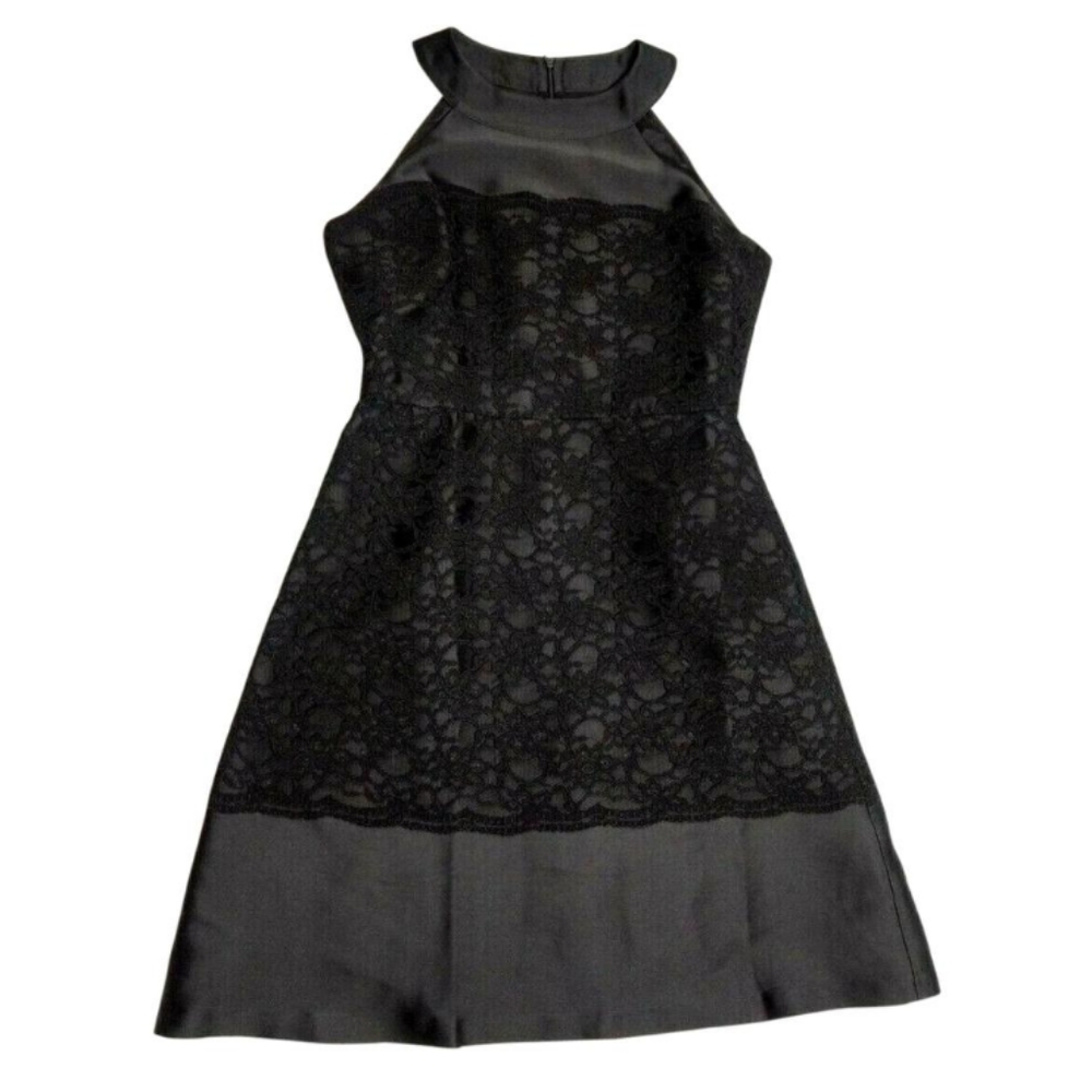 AG Phillips Dress Size 10 Black Nieman Marcus Lace Luxury Sheath Sleeveless New